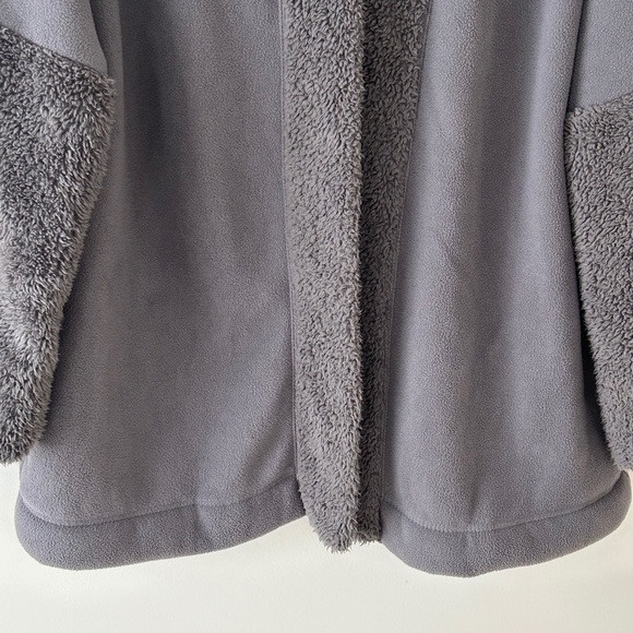 INC International Concepts Intimates Gray Sherpa Fleece Lounge Jacket - Picture 3 of 16